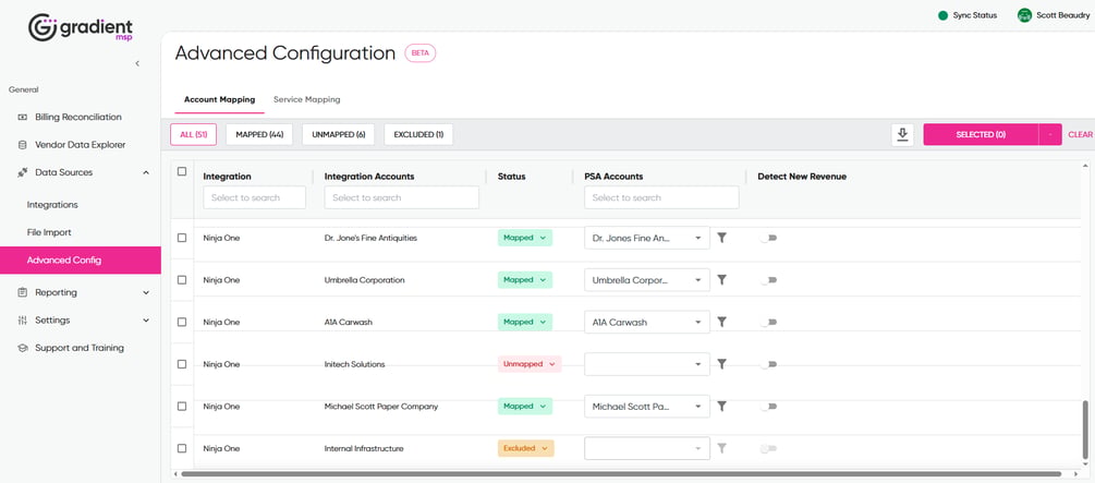 Advanced Configurations Menu