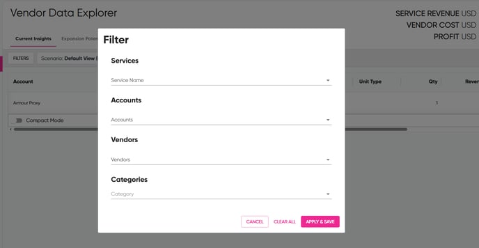 Grow_dashboard_with_Filter_modal_brought_up