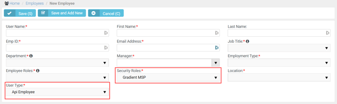 User_Type_and_Security_Role_For_Api_Employee