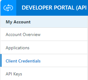 select-client-credentials-in-developer-portal
